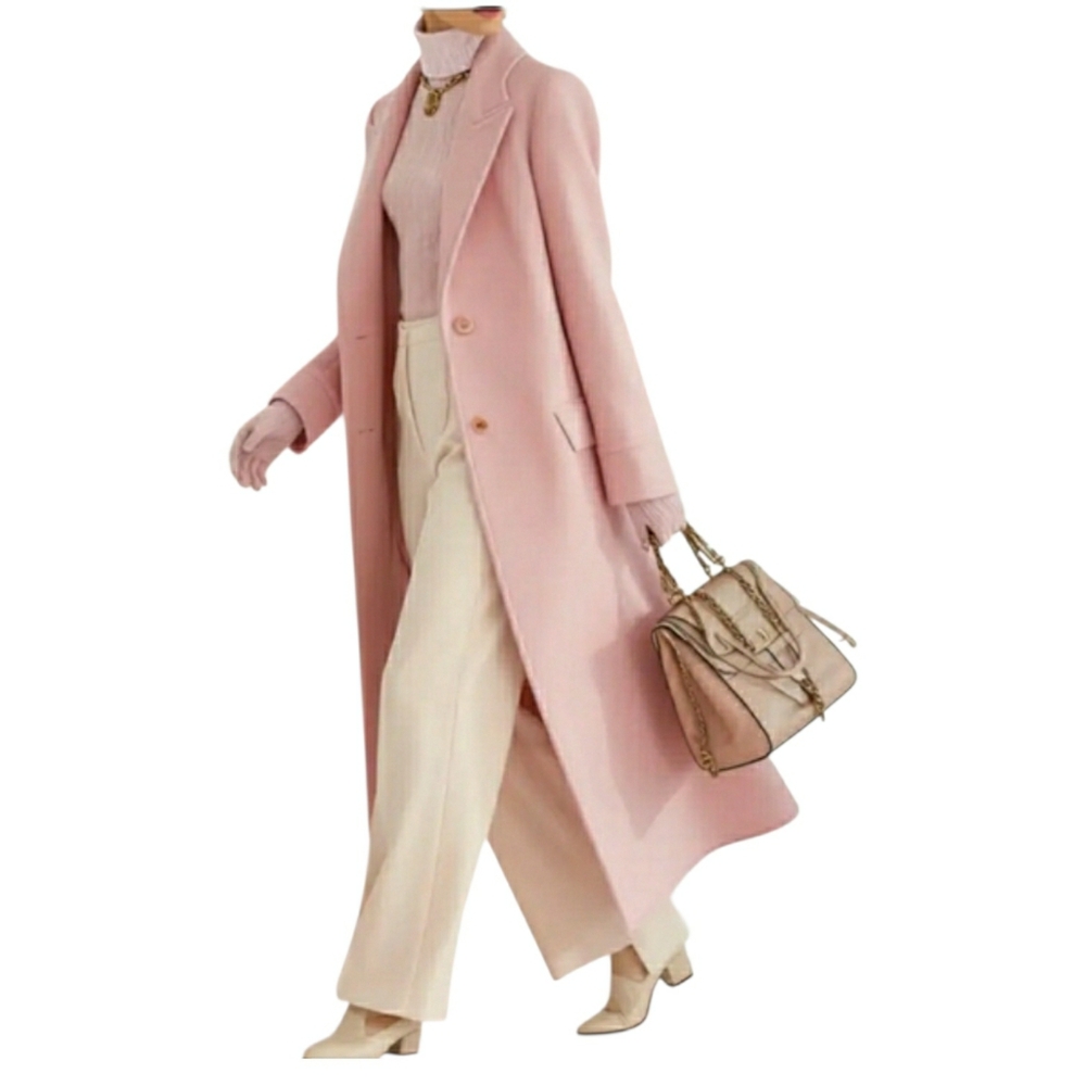 NEW! Beautiful Woman's Long Pink Coat - Picture 3 of 4